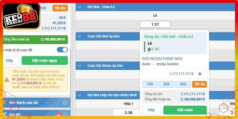 Bản chất của kèo chẵn lẻ 